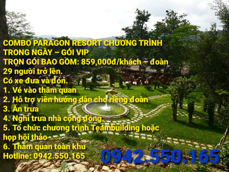Tour Paragon Resort 1 ngày